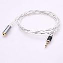 GAGACOCC 4.4MM Male to 4.4MM Female Balanced Crystal Clear Silver Plated Shield Audio Adapter Upgrade Headphone Extension Cable for Sony NW-WM1Z 1A…