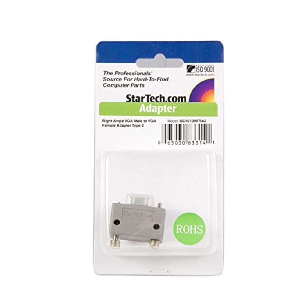 Right Angle VGA to VGA Cable Adapter Type 2 - M/F