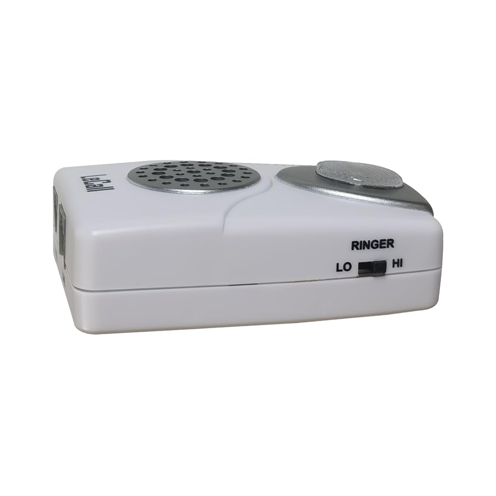 LeCall Telephone Ringer Amplifier/External Phone Ringer/Phone Ring Enhancer for Landlines, Adjustable Ringer Volume with Flash Light, TA002