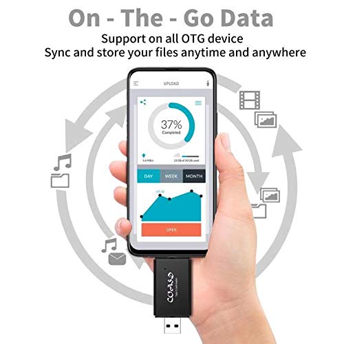 COASD Memory Card Reader SD OTG Adapter and USB 3.0 Portable for SDXC, SDHC, SD, MMC, RS-MMC, Micro SDXC, Micro SD, Micro SDHC Card and UHS-I Card