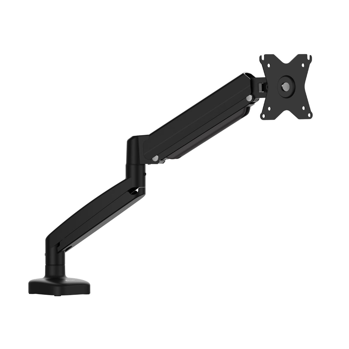 j5create Ergonomic Monitor Mount, Fully Adjustable Gas Spring Monitor Arm for 17 to 32 inch Screen, Integrated Cable Management, Comes with Clamp