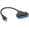 PIIHUSW USB C to SATA Adapter - Type C to SATA III Hard Drive Cable for 2.5" HDD SSD 7+15 Pin Thunderbolt 3 Converter