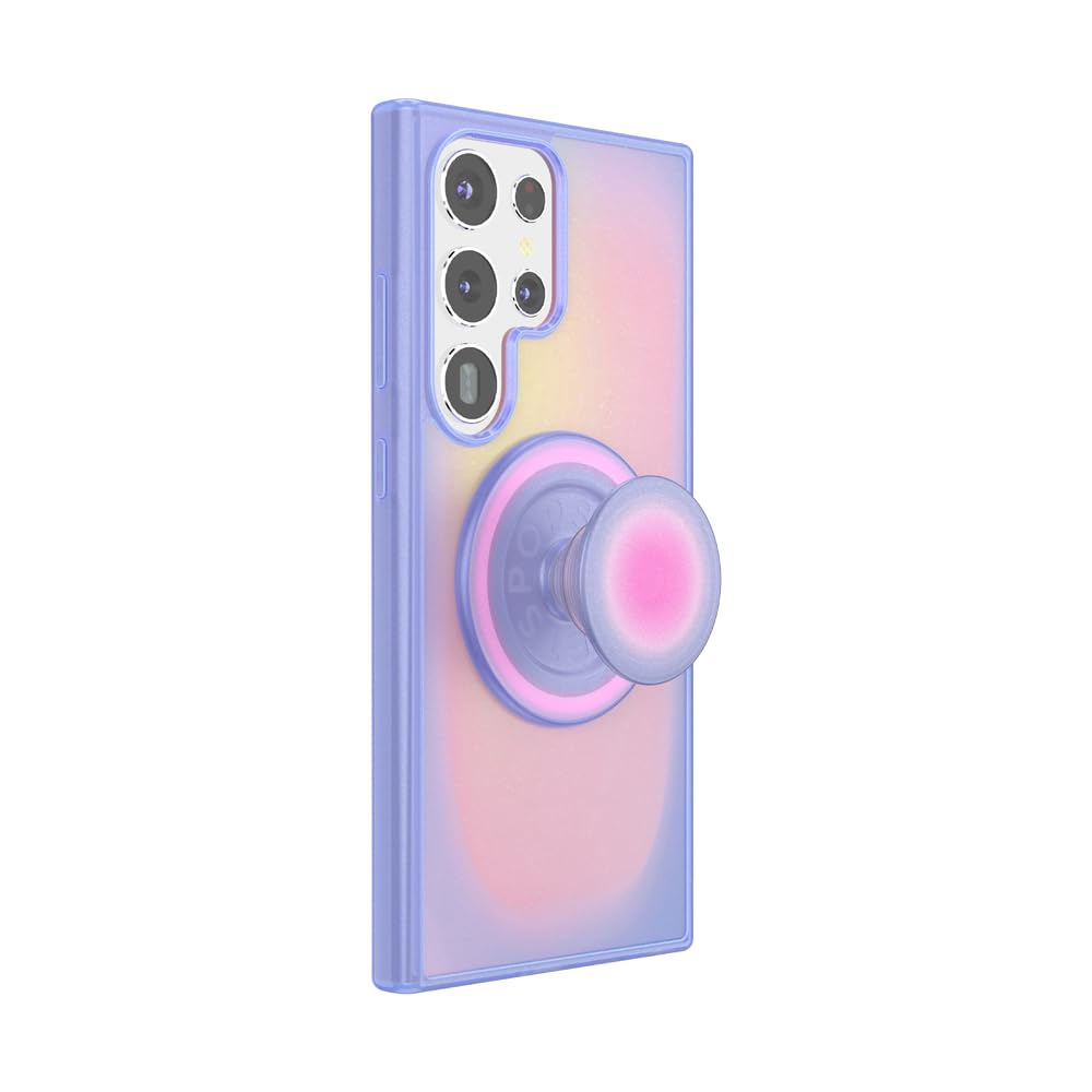 PopSockets Samsung Galaxy S24 Ultra Phone Case Compatible with MagSafe, Purple - Aura