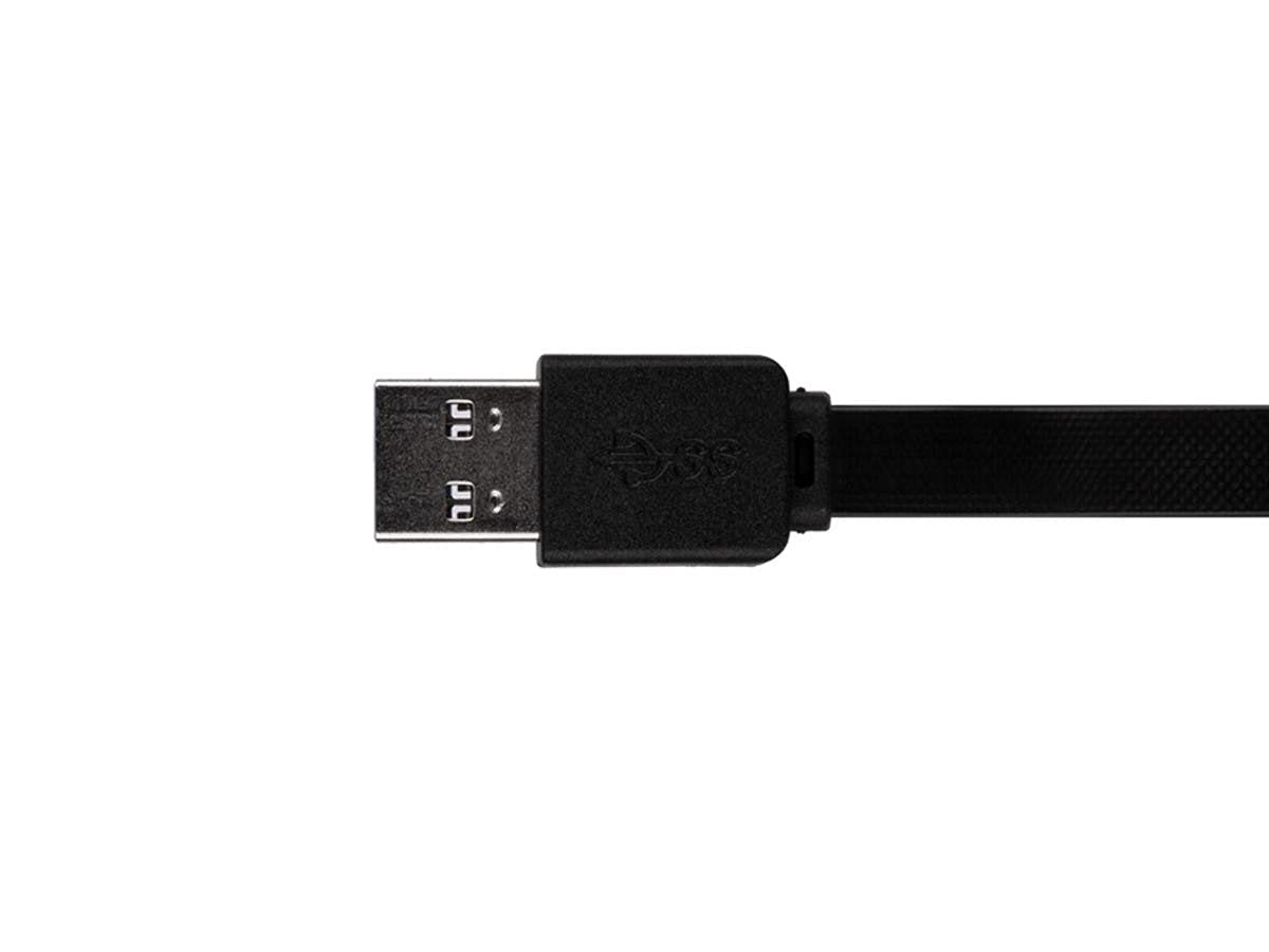 Monoprice Flat USB Type-C to Type-A 3.2 Gen1 Charge and Sync Cable - 5Gbps, 3 Amp Charging, Reversible Connector, Resists Tangling, Compatible