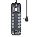 OSKOS PD20W USB-C Charger, 18W USB-A Fast Charging, Four Ports (2A2C), 12 outlets Power Strip with 6FT 14/3 Cord, 3540 Joules Surge Protected, 15A