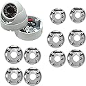 Kenuco White 3.75" Camera Base Junction Outlet Box for Fixed Lens Eyeball Turret Dome CCTV Security Cameras - 10 Pack