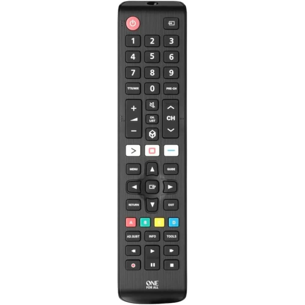 One For All Samsung TV Replacement Remote (New, in Retail Packaging) - (LED, LCD, Plasma) - Ideal Samsung TV Replacement Remote Control with Same Functions as The Original Samsung - Black - URC4810