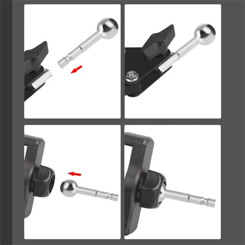ThtRht 3 Pack Boom Arm to 17mm Ball 1/4 inch 3/8 Screw Bolt Mount Connector Adapter Joint Head Converter for Microphone Arm Stand Mic Arm Scissor