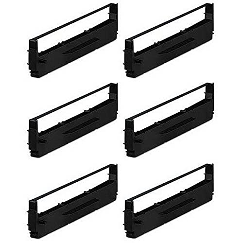 SuppliesMAX Compatible Replacement for Porelon 11503-US Black Printer Ribbons (6/PK) - Replacement to 7753 / ERC-19BK