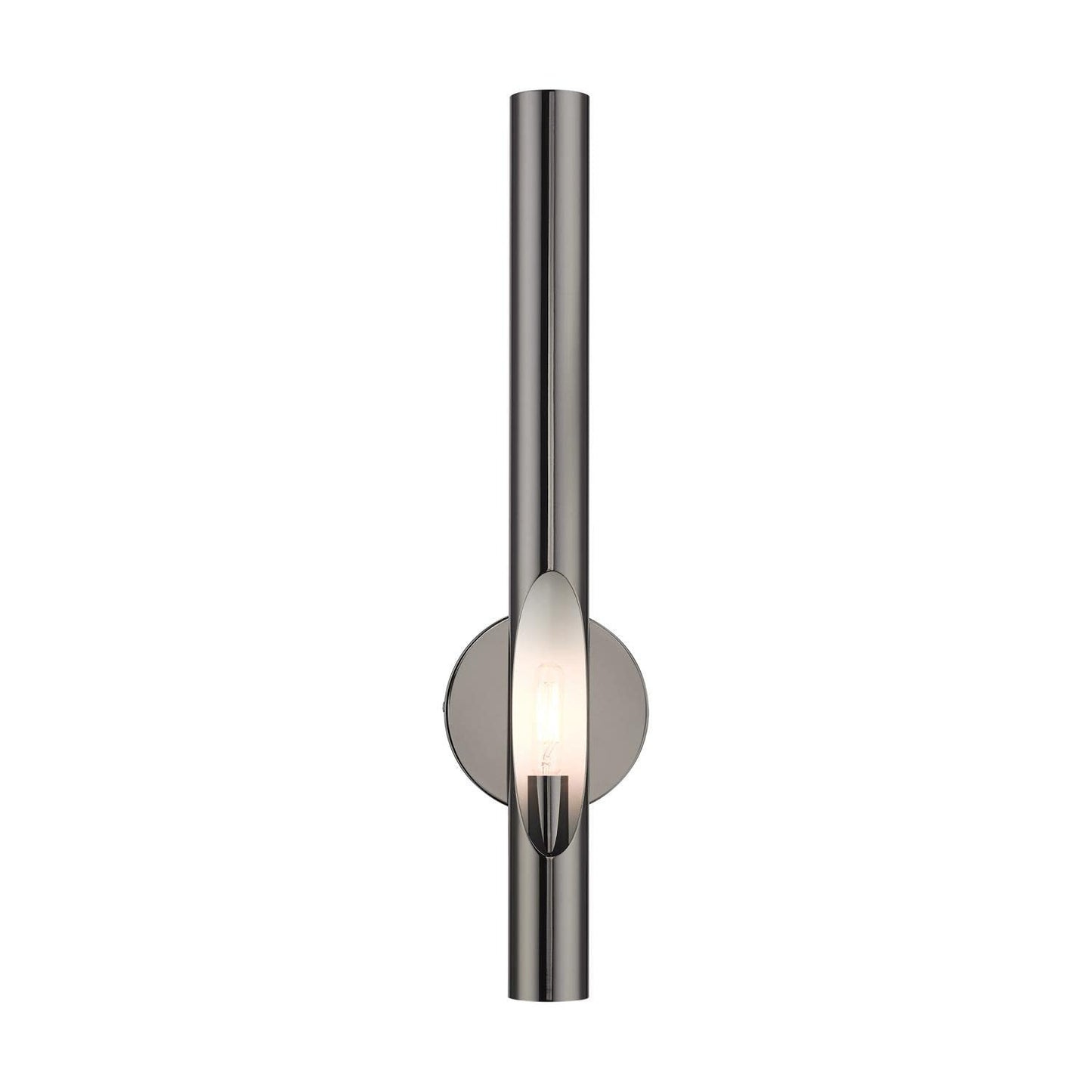 Livex Lighting Acra 1 Light Wall Sconce Black Chrome Finish, 5.13 x 22