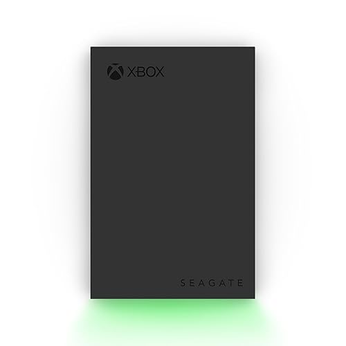 Seagate Game Drive for Xbox 5 TB External Hard Drive Portable HDD - USB 3.2 Gen 1, Black with Built-in Green LED bar, Xbox Certified, 3 Year Rescue