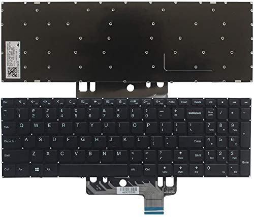 BaoRuiNan New Laptop Replacement Keyboard for Lenovo Flex 4, 4-1570, 4-1580 - USB, 104 Keys, Ergonomic, QWERTY, Black