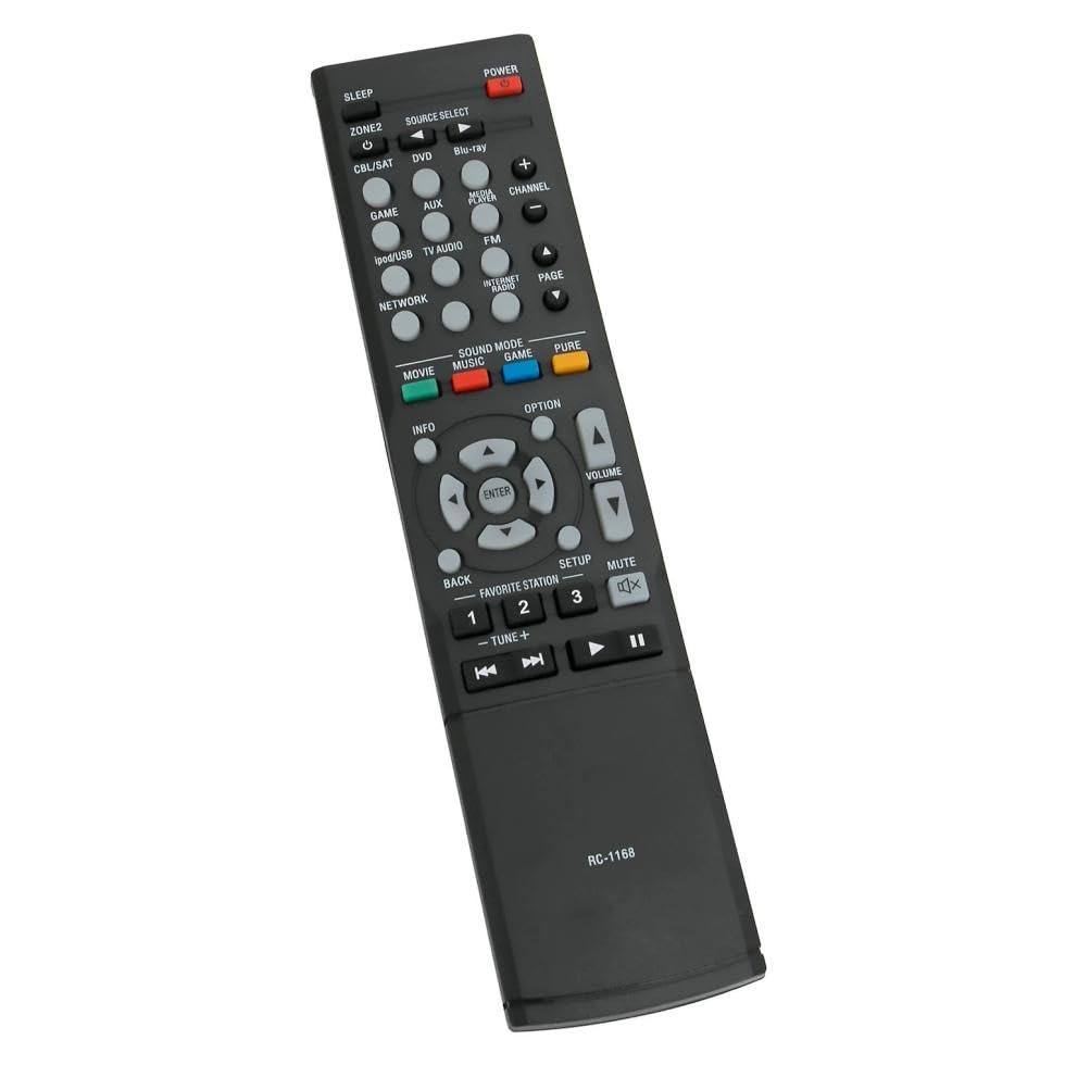 RC-1168 Replacement Remote Control for Denon AV Receiver Power Amplifier Home Theater System in Living Rooms or Rooms, Replace Remote Compatible