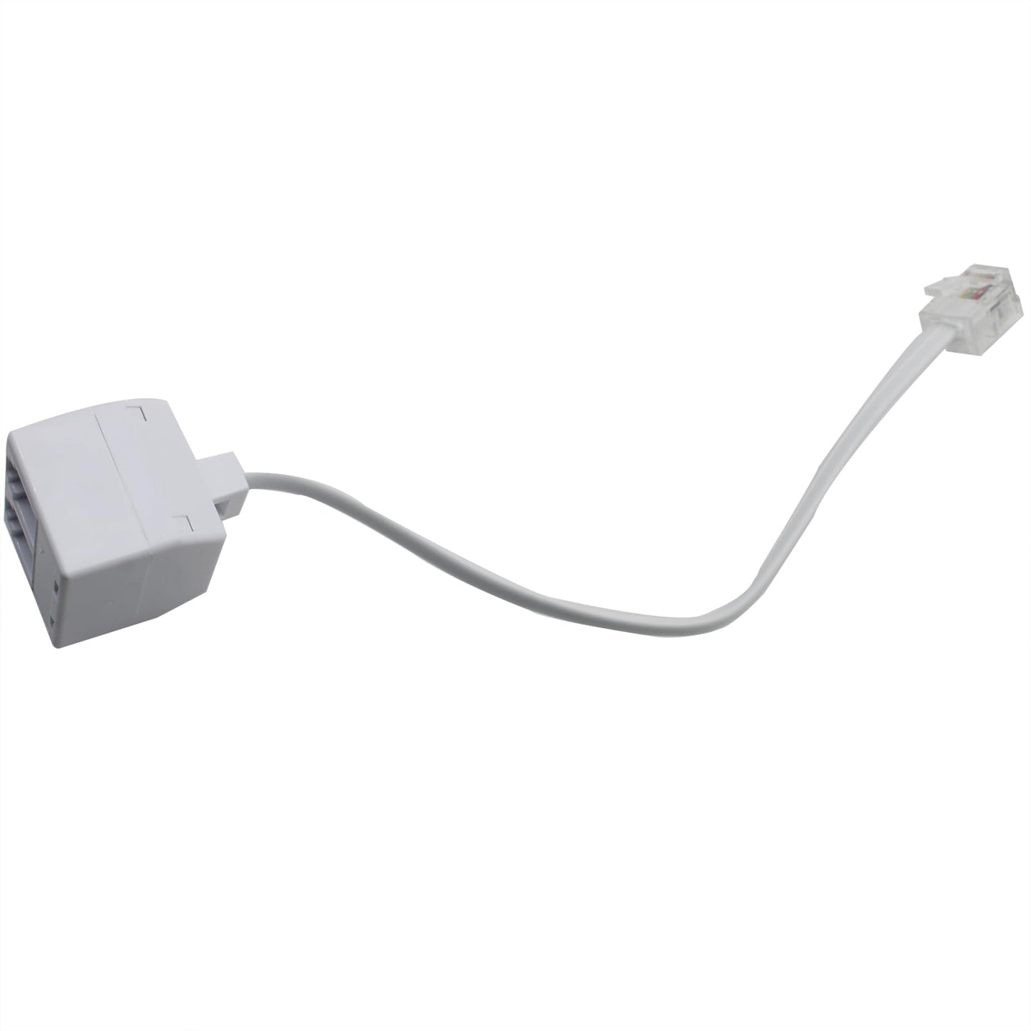SYCZIOHU RJ11 6P4C Male to Dual Female Cable Two Way Telephone Splitter for Telephone, Fax and Modem (2 PCS)