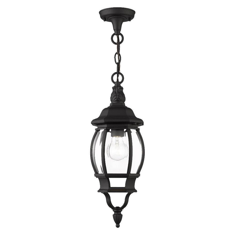 1 Light Black Outdoor Chain Lantern