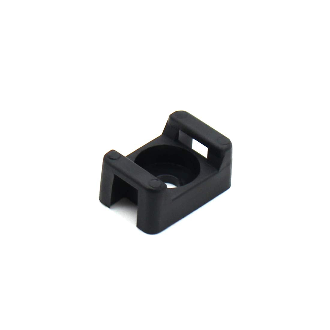 100Pcs Cable Tie Mount Base, 9mm Saddle Cable Mounts, 0.75in Cable Tie Saddle Base, Plastic Saddle Type Mount, Screw Wire Bundle Holder Base for Home