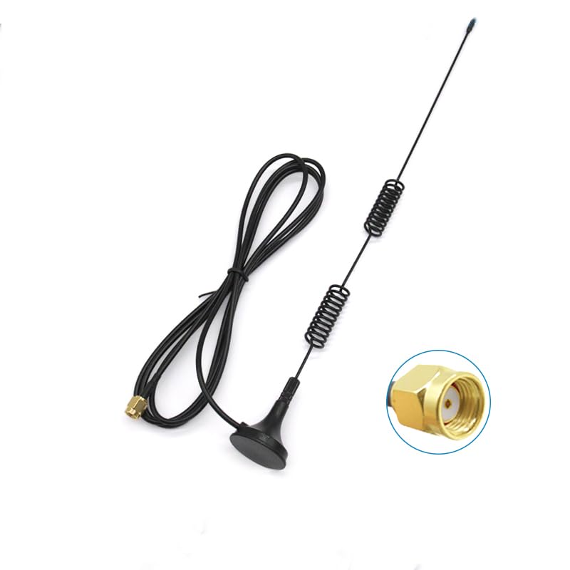 Dual Band WiFi 2.4GHz 5GHz 5.8GHz 10dBi Magnetic Base MIMO RP-SMA Male Antenna for WiFi Router PCIe Wireless Network Card USB Adapter Security IP