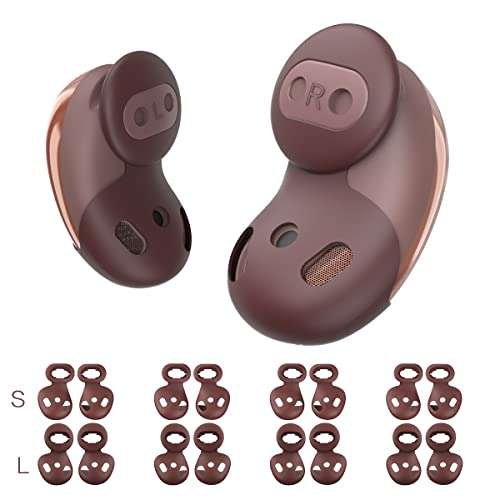 Samsung Galaxy Buds Live Ear Tips, Anti-Slip Silicone Ear Tips Cover Compatible with Samsung Galaxy Buds Live Earbuds Cover Accessories (Brown) (2