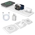 3-in-1 Magnetic Wireless Charger for iPhone, Apple Watch & AirPods - Fast Charging Station, Foldable Dock for Travel & Desk, Compatible with All