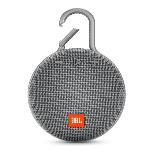 JBL Clip 3, Gray - Waterproof, Durable & Portable Bluetooth Speaker - Up to 10 Hours of Play - Includes Noise-Cancelling Speakerphone & Wireless