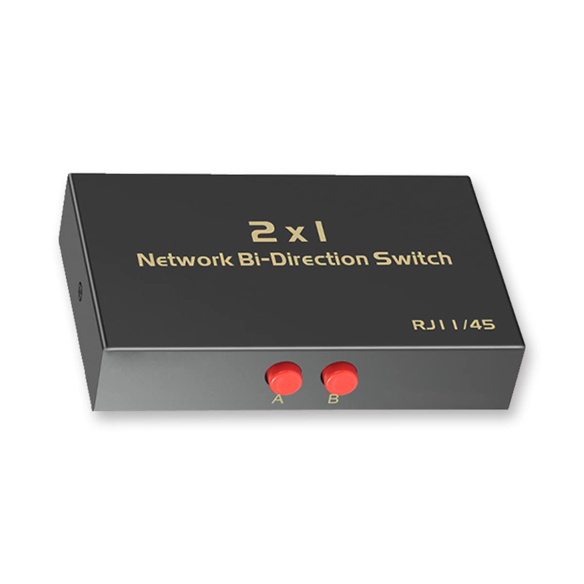 RJ45 Network Switch Selector 2 in 1 Out or 1 in 2 Out, Ethernet Switch 2 Port, 2 Port Network Hub 100/500M, Metal Shell