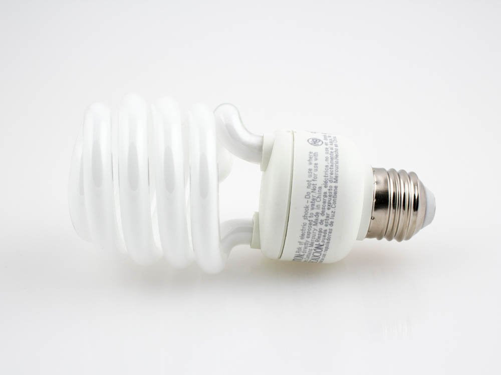 TCP 23W Cool White Spiral CFL Bulb, E26 Base