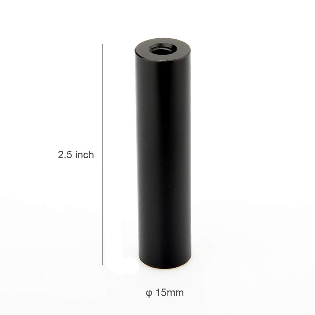 NICEYRIG 2.5 Inch 15mm Rod with 1/4’’-20 Threaded Holes for 15mm Railblock Support, Clamp Mount - 027