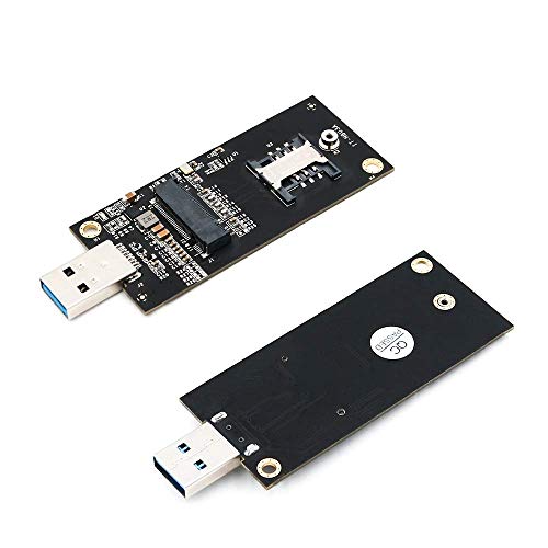 Tekit NGFF(M.2) Key B to USB 3.0 Adapter with SIM 6pin Slot for WWAN/LTE Module(Key B to USB3.0)