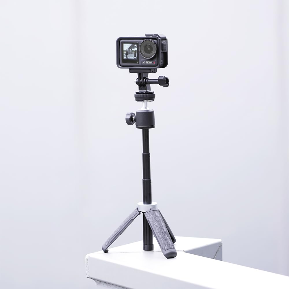 MAXCAM Mini Selfie Stick Tripod Stand Handle Grip Compatible with DJI Osmo Action 5/4/3