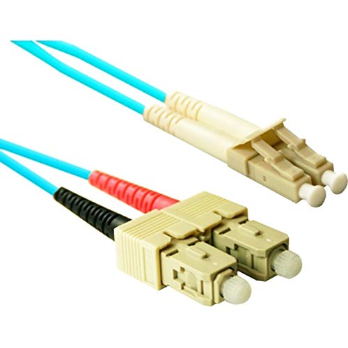 Enet Sc to Sc 2 Meter Om3 10Gb 50/125 Aqua Duplex Multimode PVC Fiber Optic Patc
