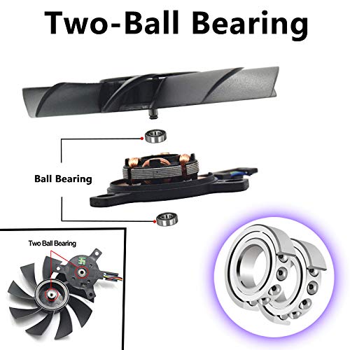 inRobert DIY Two Ball Bearing Video Card Cooling Fan for Zotac GTX 1060 Mini