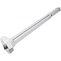 Seco-Larm SD-962AR-36A Rim-Type Exit Device for Exit Doors, Push-to-Exit Bar, Reversible, Non-Handed Design, Stainless-steel 3/4" Throw Latch Bolt