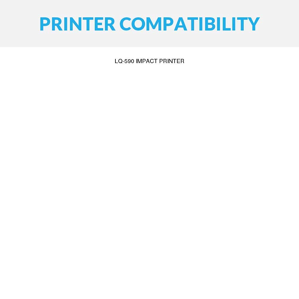 SPEEDYINKS Compatible Ribbon Cartridge Replacement for Epson S015337 (Black, 6-Multipack) Compatible with the Following Epson Printer Model LQ-590