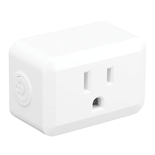 Globe Electric 50329-U Wi-Fi Smart Plug Mini, No Hub Required, 1 Grounded Outlet, White (1-Pack, 15A), Home Automation, Outlet Extender, Electronics
