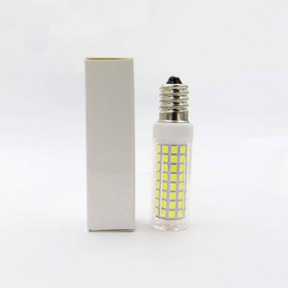 10W E14 LED Bulbs,Dimmable 100W Equivalent, 1000LM 6000K Daylight White, 102 LED 2835-SMD European Small Edison Screw Base, 120V for Cooker Hood, Salt