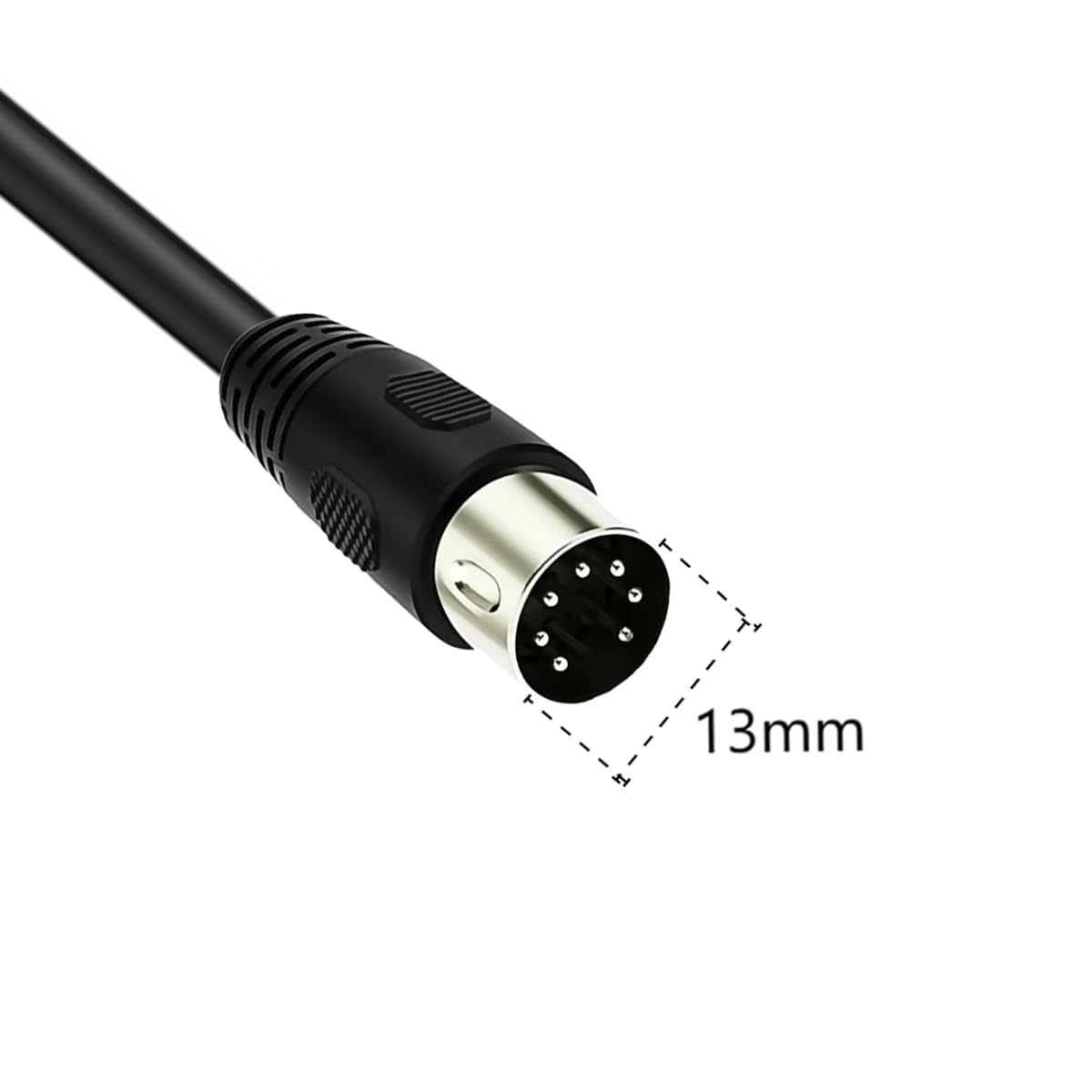 GLHONG 7 Pin Din Splitter Cable, 7- Pin Plug Male to 2 DIN Female Jack Adapter Y Lead for Bang Olufsen Naim Quad Stereo Systems