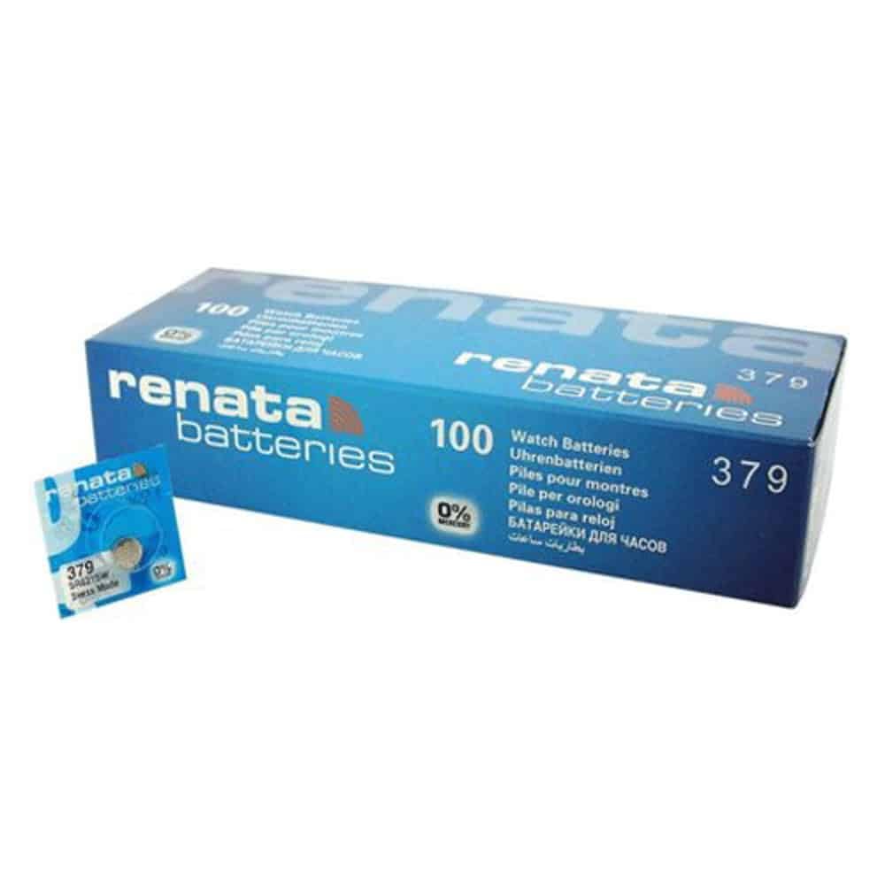 Renata Strip of 10 Genuine Fresh 379 SR521SW Swiss Made Silver 1.55v Batteries