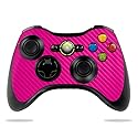 MightySkins Carbon Fiber Skin for Microsoft Xbox 360 Controller - Hot Pink | Protective, Durable Textured Carbon Fiber Finish | Easy to Apply, Remove