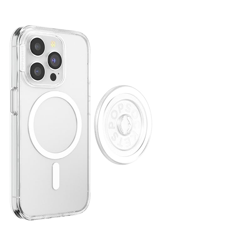 PopSockets Round Magnetic Base Only, Compatible with PopSockets Tops - Clear