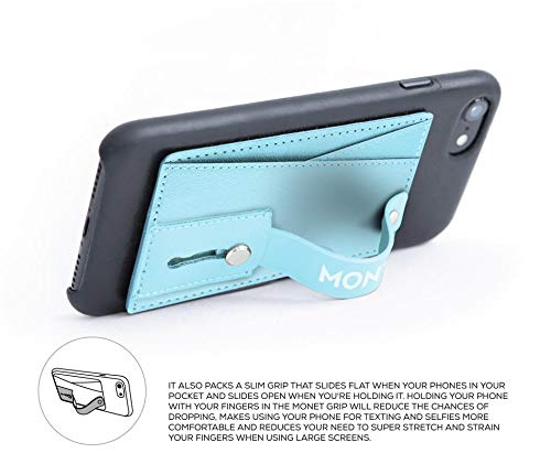 Monet Wallet Phone Grip Kickstand, Baby Blue