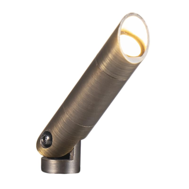 VOLT 12V 2W Nano Brass LED Outdoor Spotlight (Bronze) 85 Lumens 2700K Warm White for Low Voltage Landscape Lighting in Yard, Lawn, Planter, Garden