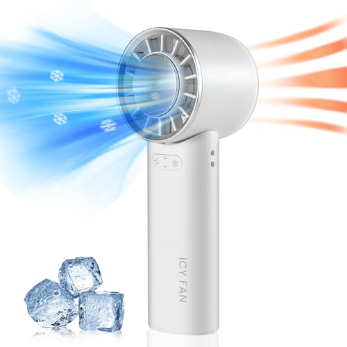 imio Personal Cooling Fan Authentic Portable Handheld Fan with Ice-Cooling Pad for Cold Air. Great for Stroller, Travel, Camping, Outdoor and Park use
