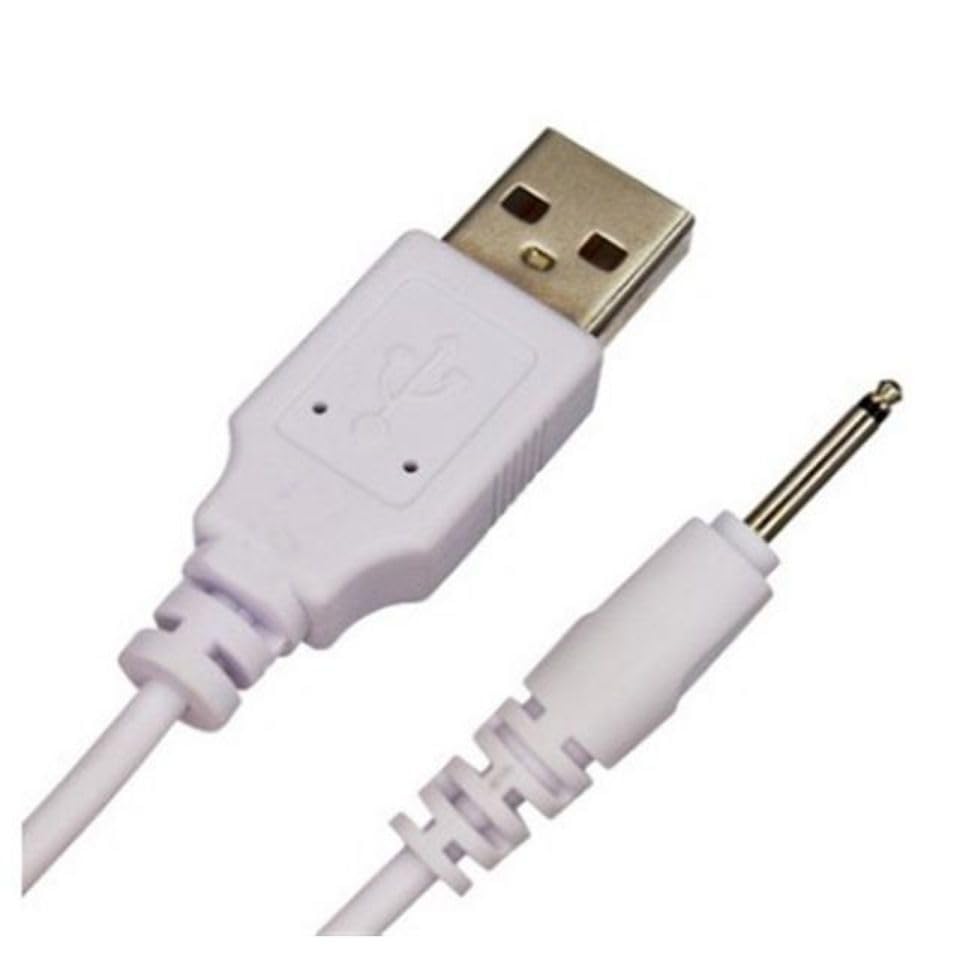ThtRht 3 Pack DC Charging Cable Replacement USB to DC 2.5mm Charger Cord Adapter for Silicone Rechargeable Devices Massager Lamp Facial Cleanser 17mm