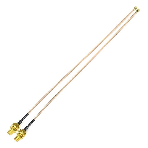 BINGFU Bulkhead Mount RG178 WiFi Antenna Adapter Coaxial Pigtail Cable 30cm 12 inch 2-Pack for WiFi Router Gateway Wireless Mini PCI Express PCIE