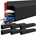 Under Desk Cable Management, 15.7 in Computer Cable Management Black, 6Pcs Self-Adhesive J Channel Wire Raceway, Computer Cord Hider for Home &