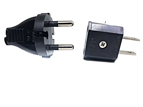 Ecotrees Travel Small European to US Plug Adapter 220v to 110v Travel Adapter Set of 2 / Plug Type C or Plug Type F to Type A (US Standard)/ None…