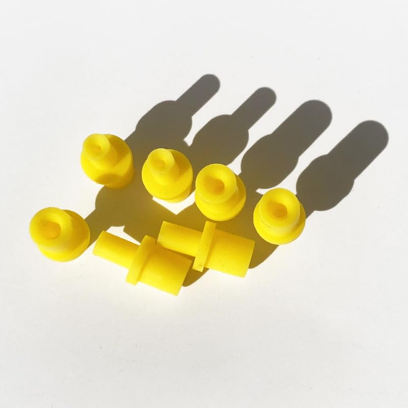 ThtRht 5 Pack Printhead Cleaning Kit Syringe Nozzle Connector Converter 4mm Yellow Rubber Adapter for Epson Ecotank HP Brother Inkjet Printer Cleaning
