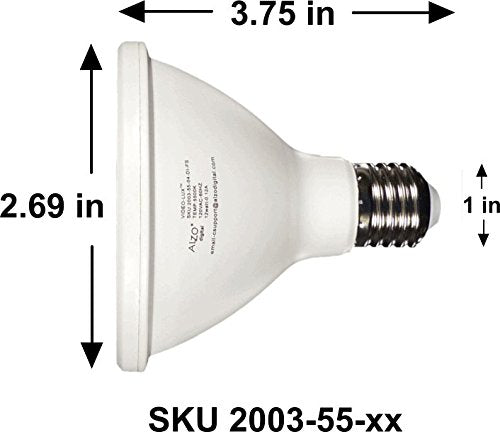 ALZO 12W (100W) Joyous Light® Dimmable LED Full Spectrum PAR30 Spot Light Bulb 5500K Bright White Daylight, 1020 Lumens, 120V
