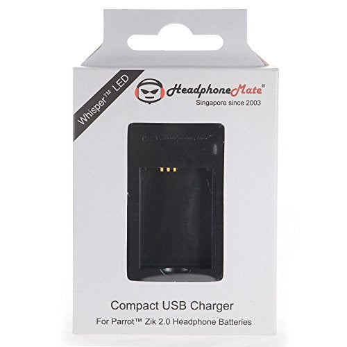 HeadphoneMate USB Powered Compact Charger for Parrot Zik 2.0, Parrot Zik 3 Headphones