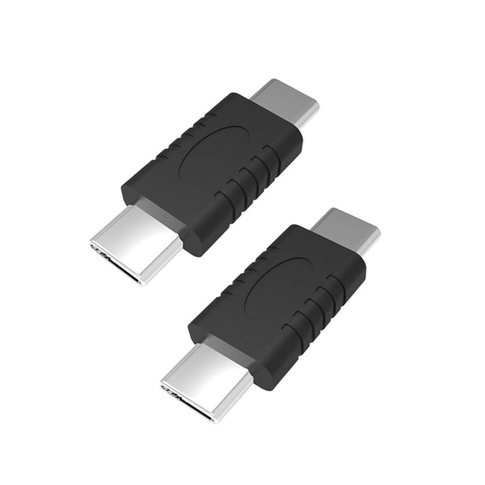 rgzhihuifz Type C Male to Type C Male Adapter Support Data Synchronization and Charging USB C to USB C Cable 3.1 Gen 2 10Gbps 60W Converter, 2-Pack